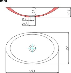 vidaXL Νιπτήρας Λευκός 59,3x35,1x10,7 εκ. Συνθετικός Τεχνητό Μάρμαρο