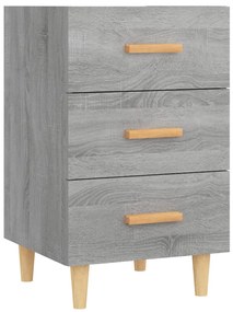 vidaXL Κομοδίνο Γκρι Sonoma 40 x 40 x 66 εκ. από Επεξεργασμένο Ξύλο