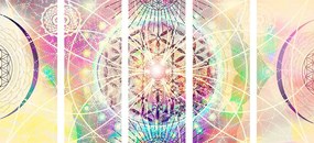 Εικόνα 5 μερών Mandala σε ένα ενδιαφέρον σχέδιο