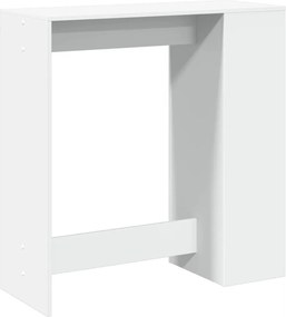 vidaXL Τραπέζι Μπαρ με Ράφια Λευκό 101x40x103,5 εκ. Επεξεργ. Ξύλο