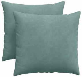 vidaXL Μαξιλάρι Καναπέ 2 pcs Θαλασσί 45 x 45 cm Υφασμάτινο Κορντουρά