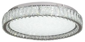 Φωτιστικό Οροφής-Πλαφονιέρα Led 42013-Β 60x15cm 3450Lm Chrome Inlight Crystal, Metal