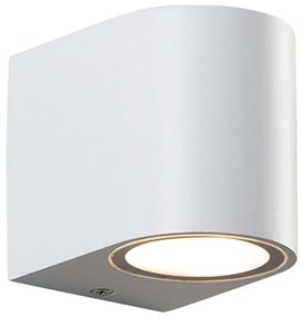 Φωτιστικό Τοίχου - Απλίκα LG2201GU10W 6,8x8,1cm 1xGU10 35W IP65 White Aca Aluminium, Glass