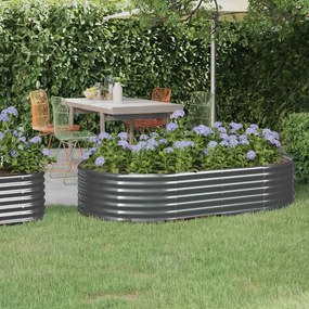 vidaXL Ζαρντινιέρα Ανθρακί 175x100x36εκ Γαλβανισμένος χάλυβας