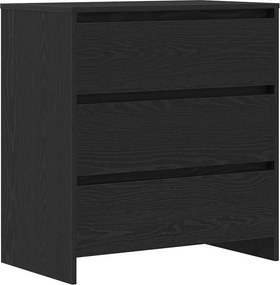 vidaXL Πλαϊνό γραφείο 2 pcs Μαύρο 70 x 41 x 75 εκ. Επεξεργασμένο ξύλο