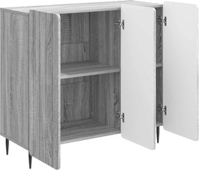 vidaXL Πλαϊνό γραφείο Γκρι Sonoma 89 x 34,5 x 82 εκ.