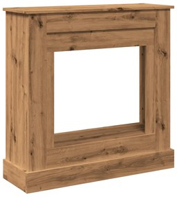 vidaXL Πλαίσιο Τζακιού Αρτισιανή Δρυς 90x30x90 εκ. από Επεξ. Ξύλο