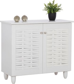 ΠΑΠΟΥΤΣΟΘΗΚΗ-ΝΤΟΥΛΑΠΙ CASSIOPE HM2208.05 ΜΕΛΑΜΙΝΗ ΛΕΥΚΗ ΜΕ ΠΟΔΙΑ 77Χ34Χ67.5Υεκ.