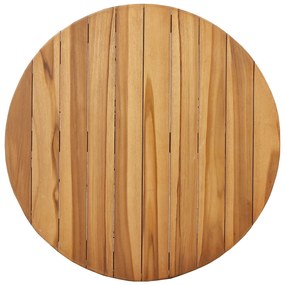 vidaXL Τραπέζι Bistro Κήπου Ø70x75 εκ. Μασίφ Ξύλο Teak