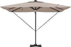 vidaXL Ρώμη Ομπρέλα Taupe 286 x 284 x 270 εκ Αλουμίνιο και Πολυεστέρας