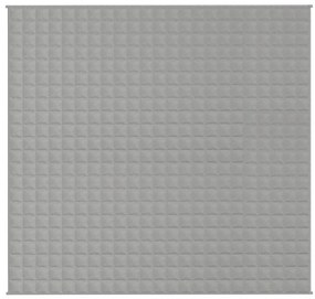 vidaXL Κουβέρτα Βαρύτητας Γκρι 220 x 240 εκ. 15 κ. Υφασμάτινη
