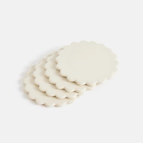 Σετ 4 σουβέρ από κεραμικό stoneware, SHELLA