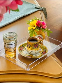 Stewehome Σετ 6 τεμαχίων κρυστάλλινων διαφανών δίσκων παρουσίασης 225x145x20 cm