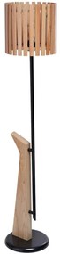 Φωτιστικό Δαπέδου 534LUN5529 Φ30x155cm 1xE27 40W Oak-Black Opviq