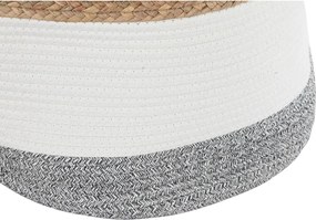 Διακοσμητικό Καλάθι DKD Home Decor Λευκό Φυσική ίνα