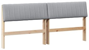 vidaXL Ταπετσαρισμένο κεφαλάρι Ανοιχτό γκρι 180 cm