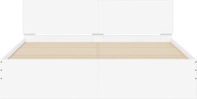 vidaXL Κρεβάτι με Κεφαλάρι Λευκό 152 x 203 cm Επεξεργασμένο ξύλο