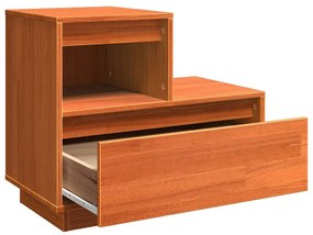 vidaXL Κομοδίνο Καφέ κεριού 60 x 34 x 51 εκ. Μασίφ ξύλο πεύκου