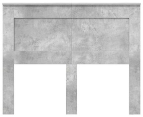 vidaXL Κεφαλάρι με κεφαλάρι Σκυρόδεμα Γκρι 135 cm Επεξεργασμένο ξύλο