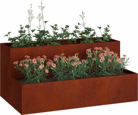 vidaXL Γλάστρα Κήπου Σκ rusty 100 x 60 x 45 εκ