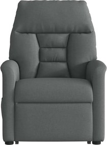 vidaXL Πολυθρόνα Ηλεκ. Ανακλινόμενη Ανύψωση Σκ. Γκρι Υφασμάτινη