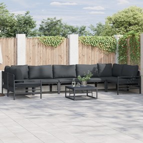 vidaXL Σετ Καναπέ Κήπου 7 pcs Ανθρακί Ατσάλι