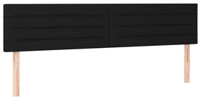 vidaXL Κεφαλάρια Μαύρα 200x5x78/88 εκ. Ύφασμα