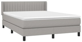 ΚΡΕΒΑΤΙ BOXSPRING ΜΕ ΣΤΡΩΜΑ ΑΝΟΙΧΤΟ ΓΚΡΙ 140X200 ΕΚ. ΥΦΑΣΜΑΤΙΝΟ 3129873