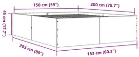 ΠΛΑΙΣΙΟ ΚΡΕΒΑΤΙΟΥ ΓΚΡΙ ΣΚΥΡΟΔΕΜΑΤΟΣ 150X200 ΕΚ. ΕΠΕΞΕΡΓ. ΞΥΛΟ 3280919