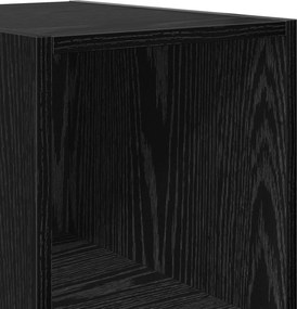 vidaXL Πλαϊνό γραφείο Μαύρη Δρυς 40 x 41 x 185 εκ. Επεξεργασμένο Ξύλο