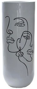 Βάζο DKD Home Decor Αφηρημένο Λευκό Ρητίνη Σύγχρονη (35 x 35 x 90 cm)