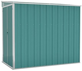 vidaXL Αποθήκη Κήπου Επιτοίχια Πράσινη 118x194x178 εκ από Γαλβ. Ατσάλι