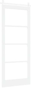vidaXL Ολισθητή Πόρτα Λευκό 86 x 211 cm Ξύλο και μέταλλο