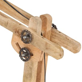 vidaXL Φωτιστικό Δαπέδου Λευκό από Μασίφ Ξύλο Μάνγκο E27