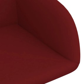 Καρέκλες Τραπεζαρίας Περιστρεφόμενες 2 τεμ. Μπορντό Βελούδινες - Κόκκινο