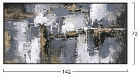 ΠΙΝΑΚΑΣ ΤΟΙΧΟΥ SEDIMENT HM4576 ΜΕ ΚΟΡΝΙΖΑ ΜΑΥΡΗ-ΚΑΜΒΑΣ 142x4.5x72Υεκ