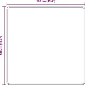 vidaXL Χαλί Runner MARSA Γκρι 100 x 100 cm Πολυέστερ και PVC