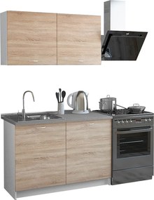 ΣΥΝΘΕΣΗ ΚΟΥΖΙΝΑΣ BLAINE ΜΕΛΑΜΙΝΗ SONAMA-ΛΕΥΚΟ HM2439 120x46-29,2εκ.