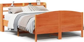 vidaXL Σκελετός Κρεβ. Χωρίς Στρώμα Καφέ Κεριού 120x190 εκ Μασίφ Πεύκο