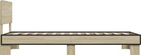 vidaXL Κρεβάτι με Κεφαλάρι Sonoma Δρυς 80 x 200 cm Επεξεργασμένο Ξύλο