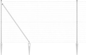 vidaXL Τεντώτο με στήριγμα Ασημί 1,5 x 10 m Ατσάλι