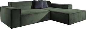 Γωνιακός καναπές Fubu-Prasino Skouro-Δεξιά - 250.00Χ188.00Χ55.00cm
