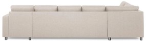 Γωνιακός Καναπές Scandinavian Choice C157, Ανοιχτό καφέ, 344x199x80cm