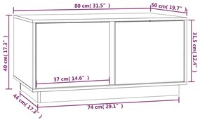 ΤΡΑΠΕΖΑΚΙ ΣΑΛΟΝΙΟΥ ΜΑΥΡΟ 80X50X40ΕΚ. ΑΠΟ ΜΑΣΙΦ ΞΥΛΟ ΠΕΥΚΟΥ 814423