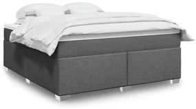 ΚΡΕΒΑΤΙ BOXSPRING ΜΕ ΣΤΡΩΜΑ ΣΚΟΥΡΟ ΓΚΡΙ 180X200 ΕΚ ΥΦΑΣΜΑΤΙΝ 3285152