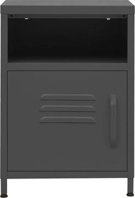 vidaXL Κομοδίνο Ανθρακί 35 x 35 x 51 εκ. από Ατσάλι