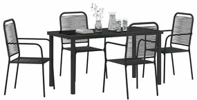 vidaXL Σέτ φαγητού για κήπο 5 pcs Μαύρο