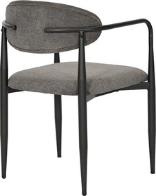 Καρέκλα - Πολυθρόνα Kalone ύφασμα σε ανθρακί απόχρωση 56x55x78εκ 2αδα 56x55x78 εκ.