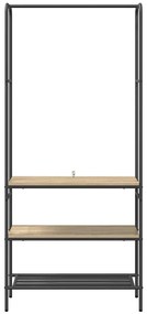 vidaXL Ράφι ρούχων με ράφια Sonoma Δρυς 77 x 30 x 171 εκ
