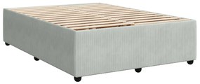 ΚΡΕΒΑΤΙ BOXSPRING ΜΕ ΣΤΡΩΜΑ ΑΝΟΙΧΤΟ ΓΚΡΙ 160X200 ΕΚ. ΒΕΛΟΥΔΙΝΟ 3290076